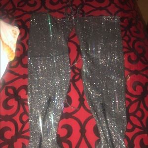 Glittery Thigh high boots